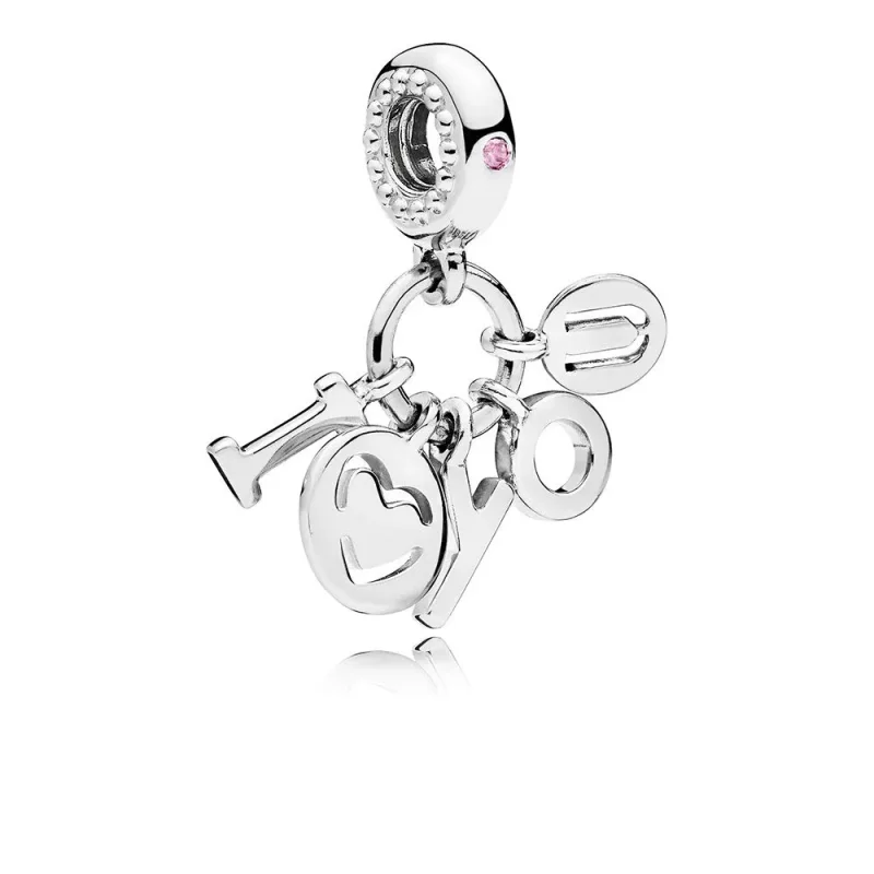 (bilde for) Moderne LovePod PANDORA Rose anheng med klare cubic zirconia - 796596FPC - Vis 2