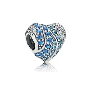 (bilde for) Pandora Aqua Hjerte Charm - 797015NABMX
