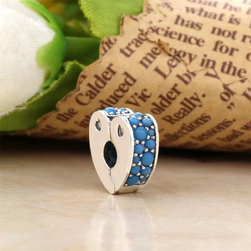 (bilde for) PANDORA Arcs of Love Clip, Cyan Blue Crystal - 797227NYA - Vis 2