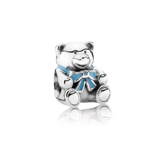 Pandora Baby Boy Teddy Bear Charm - 791124EN41 (bilde for) Pandora Baby Boy Teddy Bear Charm - 791124EN41