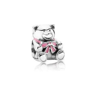 Pandora Baby Girl Teddy Bear Charm - 791124EN24 (bilde for) Pandora Baby Girl Teddy Bear Charm - 791124EN24