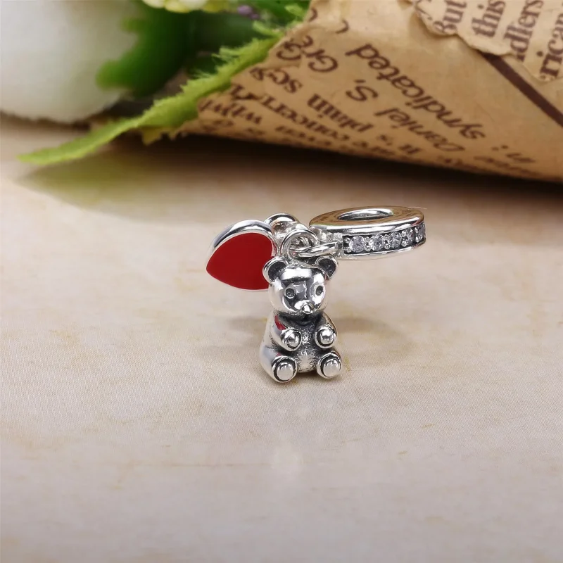 (bilde for) Pandora Baby Teddybjørn Hengende Charm - 792100CZ - Vis 3