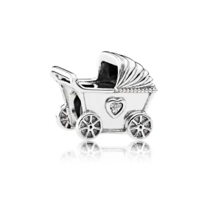 PANDORA barnevogn, klar CZ Charm - 792102cz (bilde for) PANDORA barnevogn, klar CZ Charm - 792102cz