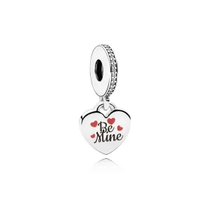 (bilde for) PANDORA Be Mine Dangle Charm, Burgundy & Black Emalje - ENG792017CZ_4