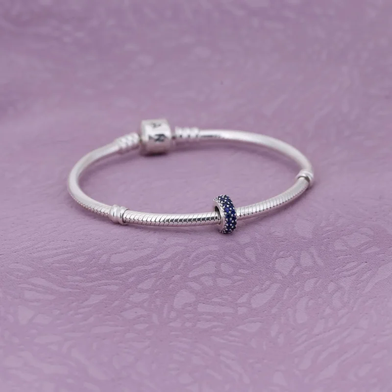 (bilde for) Pandora Blå Funklende Mellomledd Charm - 791359NCB - Vis 2