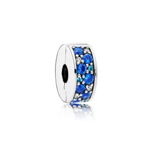 (bilde for) Pandora Blå Pavé Klemmecharm - 791817NSBMX