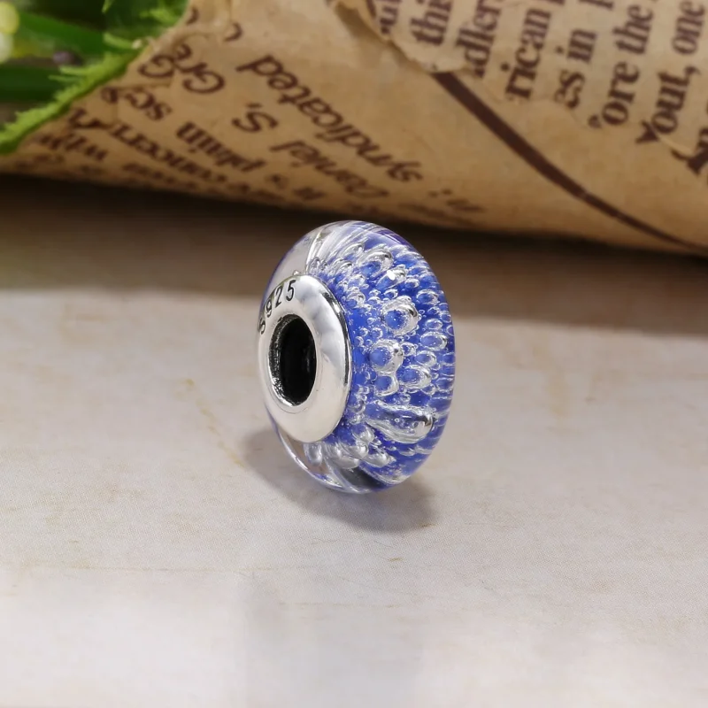 (bilde for) PANDORA blå sprudlende sjarm, Murano-glass og klart CZ - PL00059-1 - Vis 2