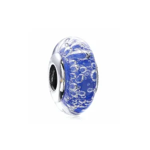 PANDORA blå sprudlende sjarm, Murano-glass og klart CZ - PL00059-1 (bilde for) PANDORA blå sprudlende sjarm, Murano-glass og klart CZ - PL00059-1