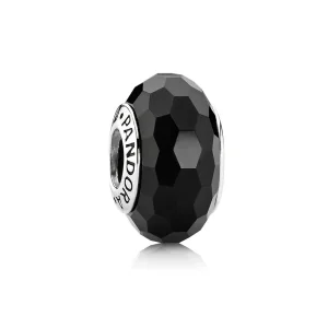 (bilde for) Pandora Black Faceted Glass Charm - 791069