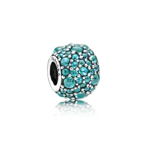 (bilde for) PANDORA Blågrønn Shimmering Droplets Charm - 791755mcz