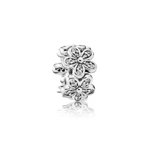 (bilde for) Pandora Blomster sølv avstandsstykke med klar cubic zirconia - 792053CZ