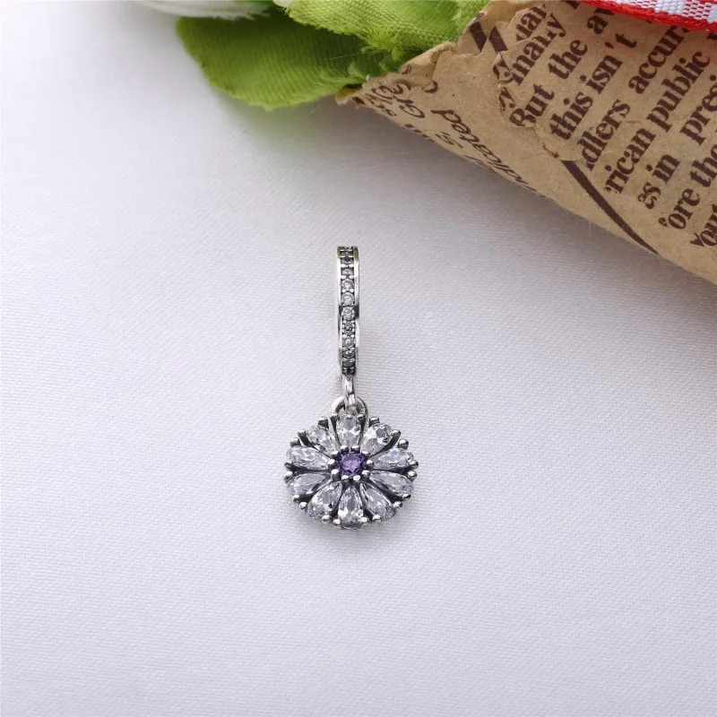 (bilde for) Pandora Blomstergull dingler med klare cubic zirconia - 751002CZ - Vis 3