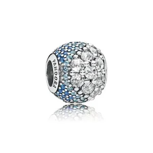 Pandora Blue Enchanted Pavé Charm - 797032NABMX (bilde for) Pandora Blue Enchanted Pavé Charm - 797032NABMX
