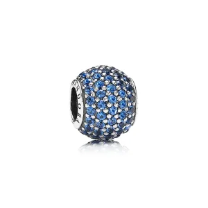Pandora Blue Pavé Ball Charm - 791051NCB (bilde for) Pandora Blue Pavé Ball Charm - 791051NCB