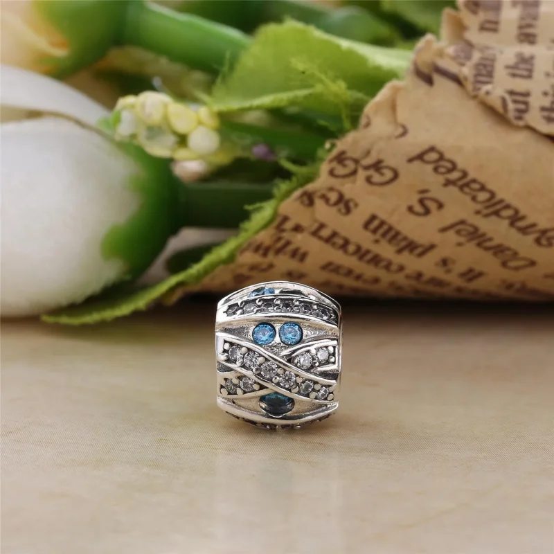 (bilde for) PANDORA Blue Stone Charm - PX00168-1 - Vis 2
