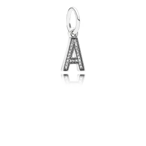 (bilde for) Pandora Bokstaven A, hengende charm - 791313CZ