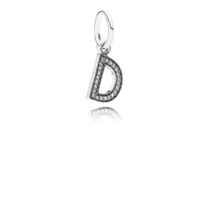 (bilde for) Pandora Bokstaven D, hengende charm - 791316CZ