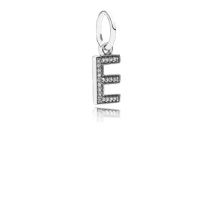 (bilde for) Pandora Bokstaven E, hengende charm - 791317CZ