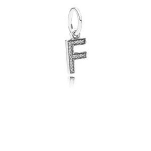 (bilde for) Pandora Bokstaven F, hengende charm - 791318CZ