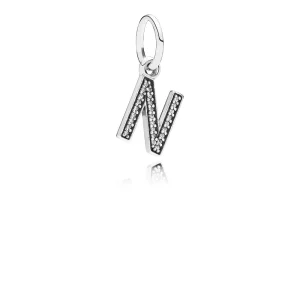 (bilde for) Pandora Bokstaven N, hengende charm - 791326CZ
