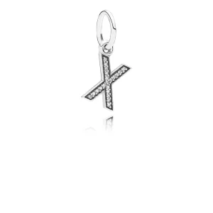 Pandora Bokstaven X, hengende charm - 791336CZ (bilde for) Pandora Bokstaven X, hengende charm - 791336CZ