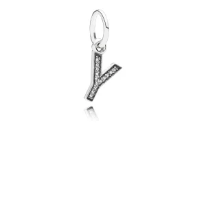 (bilde for) Pandora Bokstaven Y, hengende charm - 791337CZ