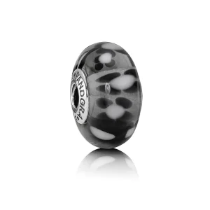 (bilde for) Pandora Charm, sølv muranoglass svart - 790752