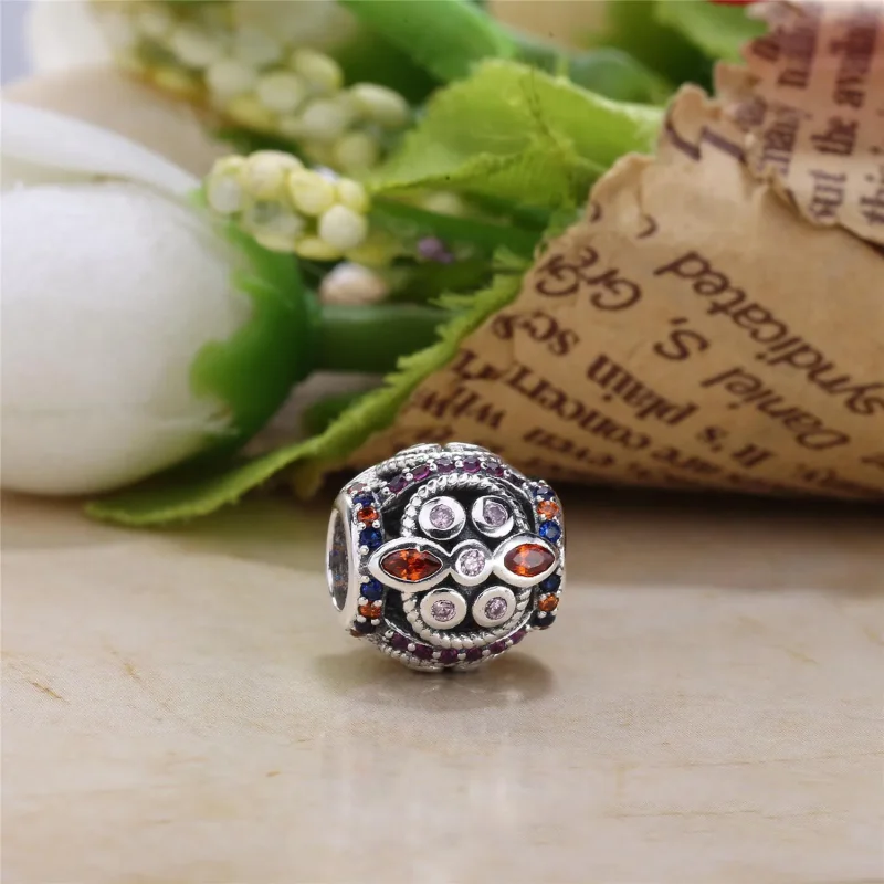 (bilde for) PANDORA Color Fresco Charm, flerfargede krystaller og rosa CZ - 756225PCZMXB - Vis 2
