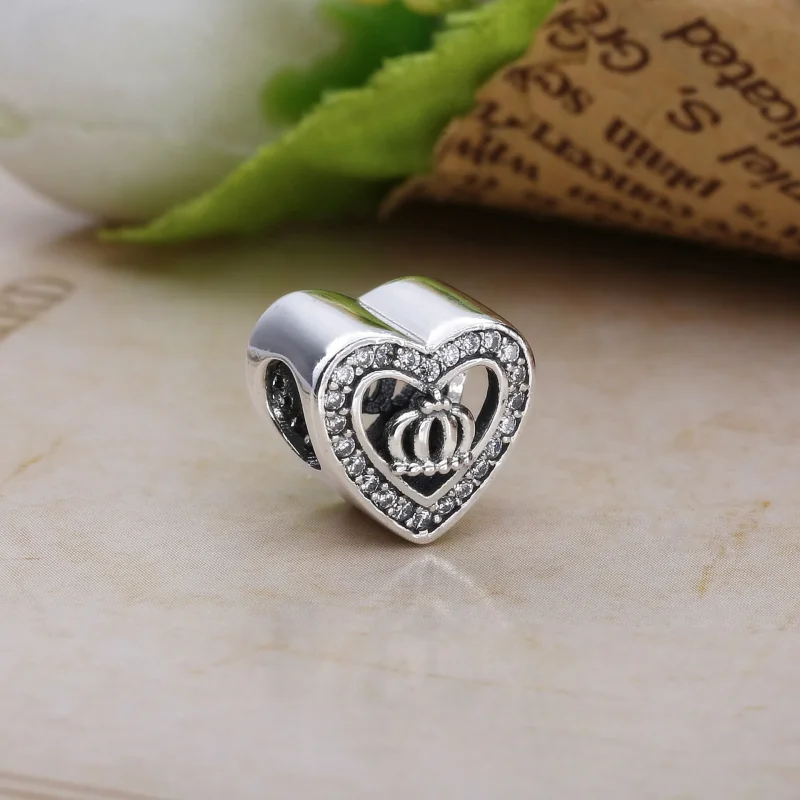 (bilde for) PANDORA Crown Heart Charm - PX00274-1 - Vis 3