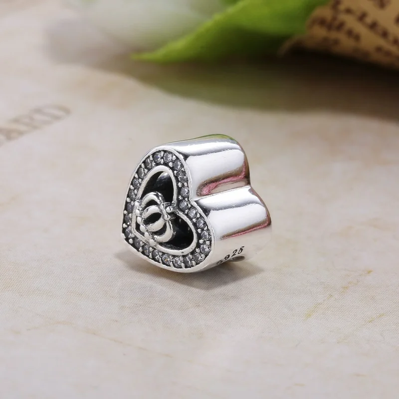 (bilde for) PANDORA Crown Heart Charm - PX00274-1 - Vis 4