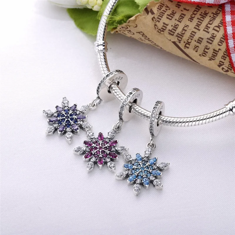 (bilde for) PANDORA Crystallized Snowflake Anheng Charm - 791761nblmx - Vis 6
