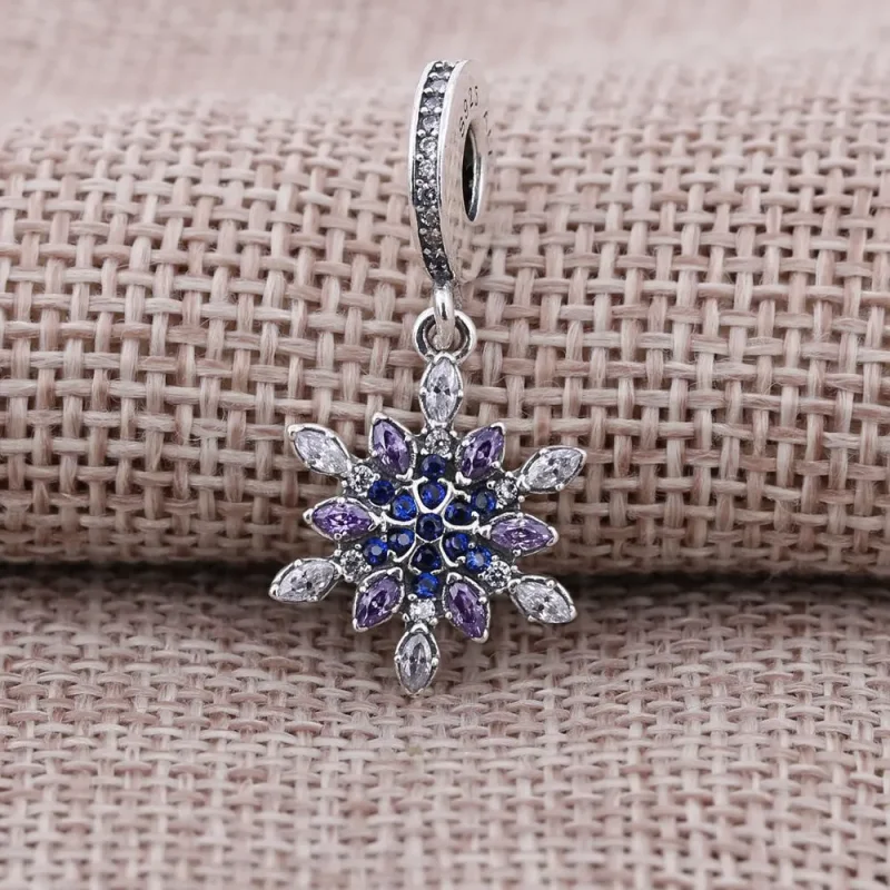 (bilde for) PANDORA Crystallized Snowflake Anheng Charm - 791761nblmx - Vis 7