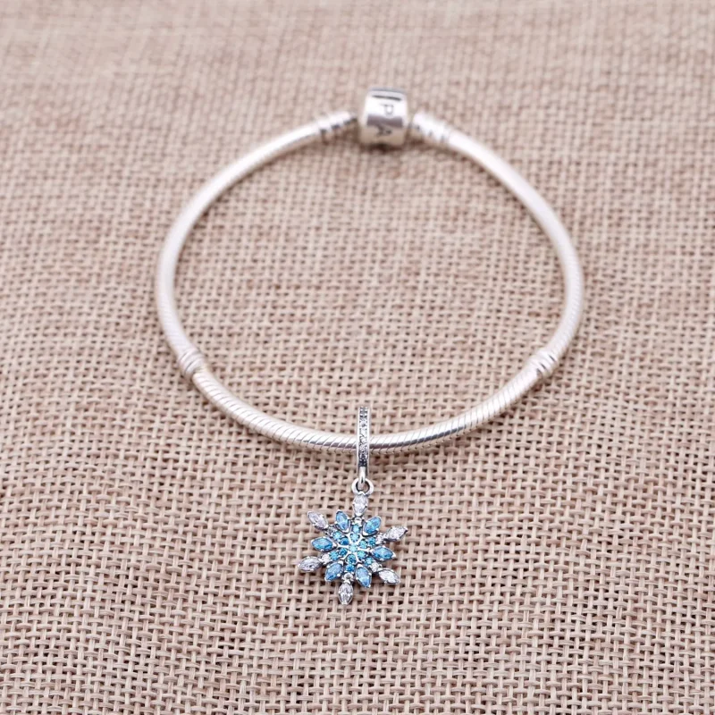 (bilde for) PANDORA Crystallized Snowflake Anheng Charm - 791761nblmx - Vis 8