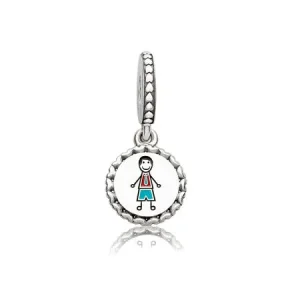 (bilde for) PANDORA Dad Stick Figur Dingle Charm, Blandet emalje - ENG792018_1