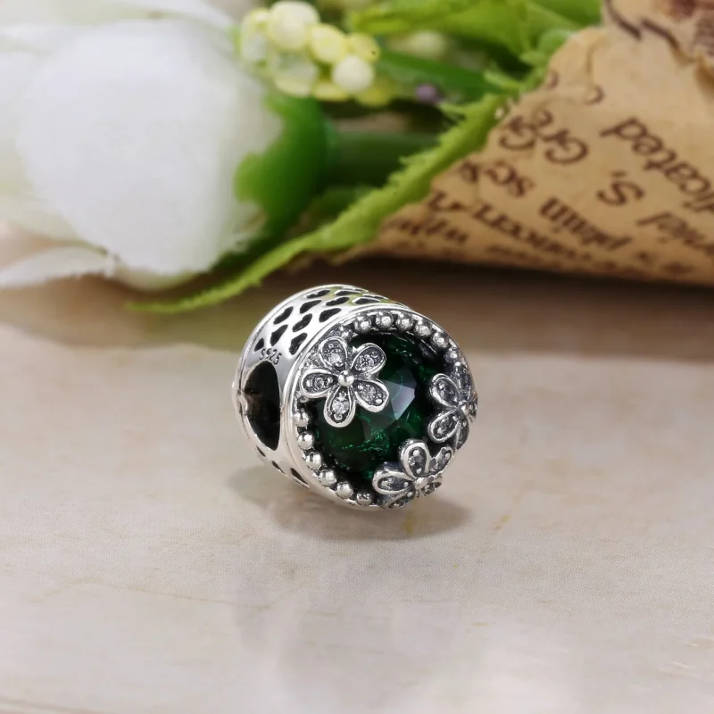 (bilde for) Pandora Daisy silver charm with pink cubic zirconia and clear cubic zirconia - 7 - Vis 3