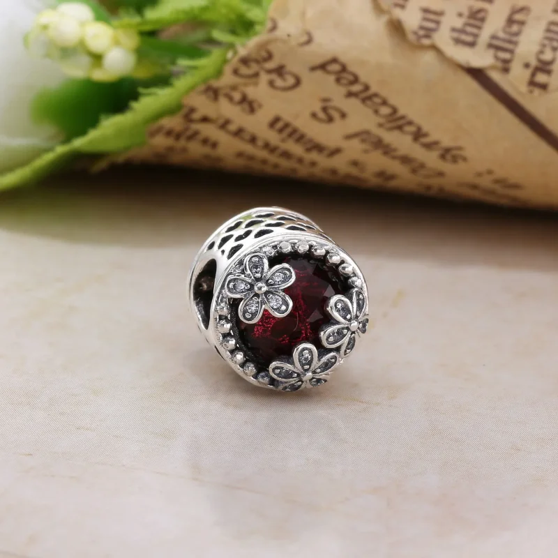 (bilde for) Pandora Daisy silver charm with pink cubic zirconia and clear cubic zirconia - 7 - Vis 4