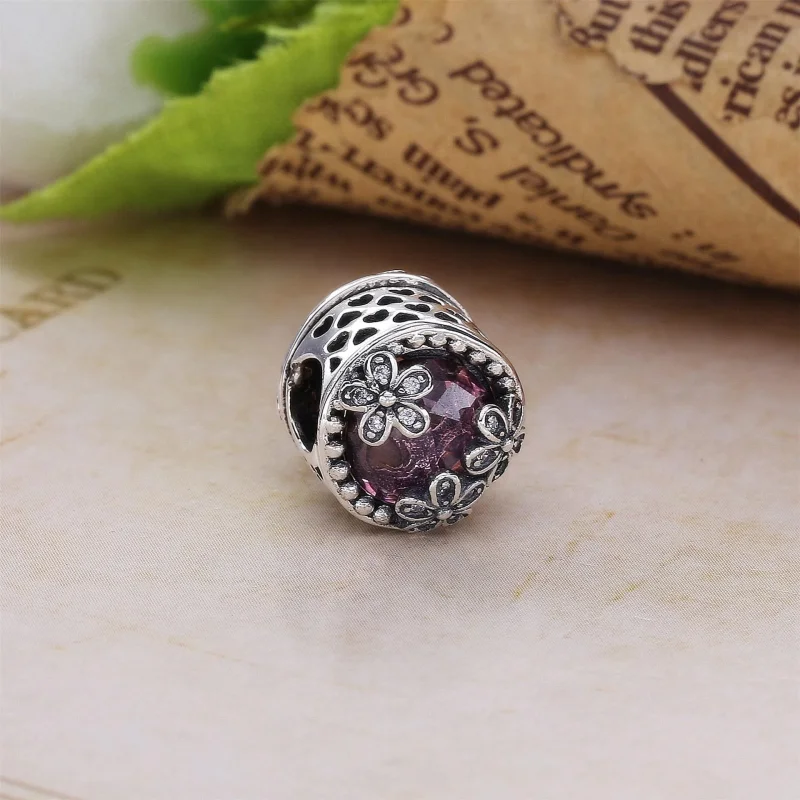 (bilde for) Pandora Daisy silver charm with pink cubic zirconia and clear cubic zirconia - 7 - Vis 5