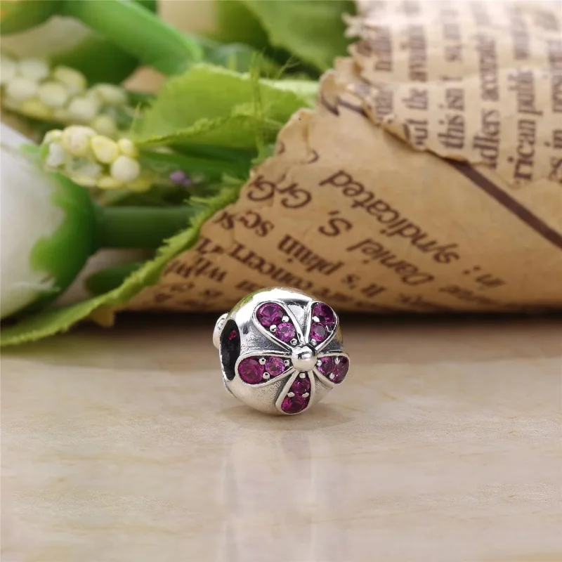 (bilde for) PANDORA Dazzling Daisies Clip Charm - 791493CZ - Vis 2