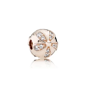 (bilde for) PANDORA Dazzling Daisies Rose Gold Clip - 781493CZ