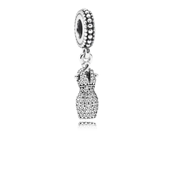 (bilde for) PANDORA Dazzling Dress with Clear CZ Dangle - 792062cz