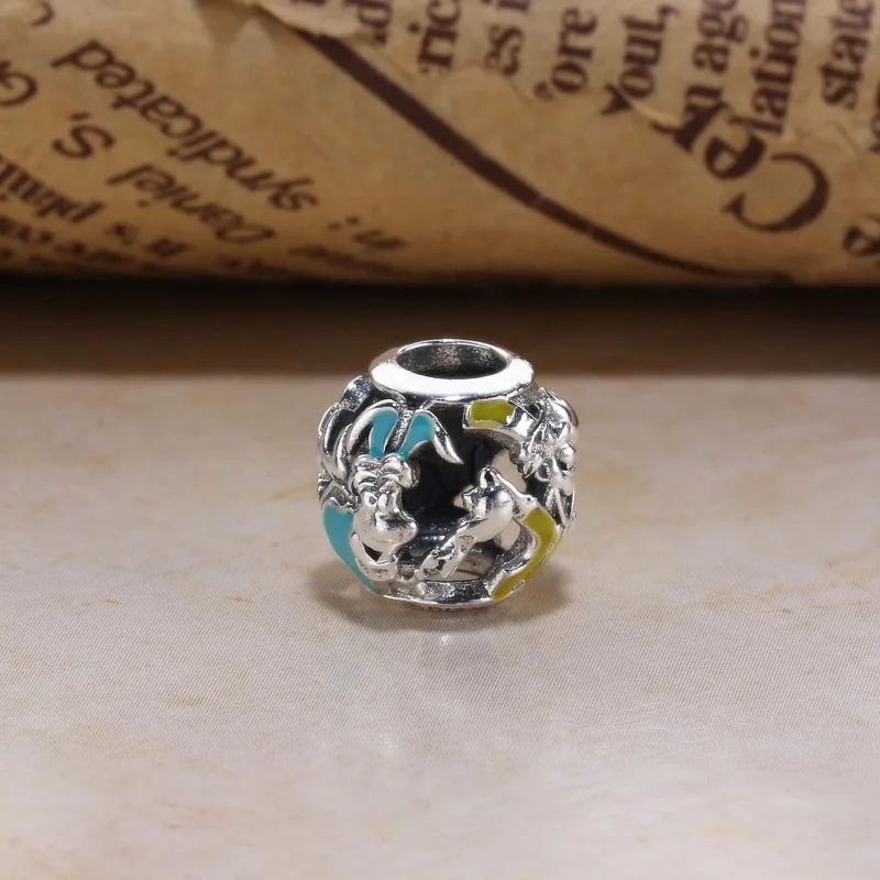 (bilde for) Pandora Disney Alice in Wonderland silver charm with mixed enamel colours - 7918 - Vis 2