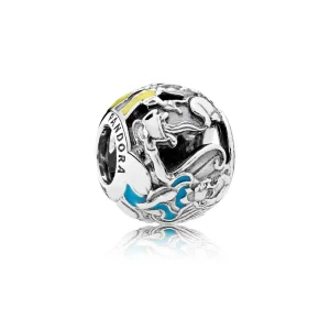 (bilde for) Pandora Disney Alice in Wonderland silver charm with mixed enamel colours - 791896ENMX