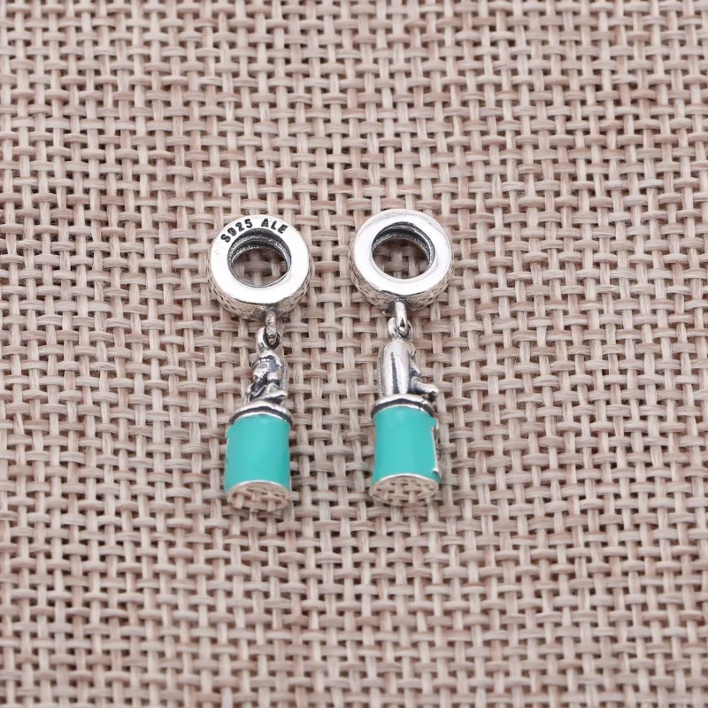 (bilde for) Pandora Disney Alice in Wonderland sølv dingler med hvit og mint emalje - 791897 - Vis 3