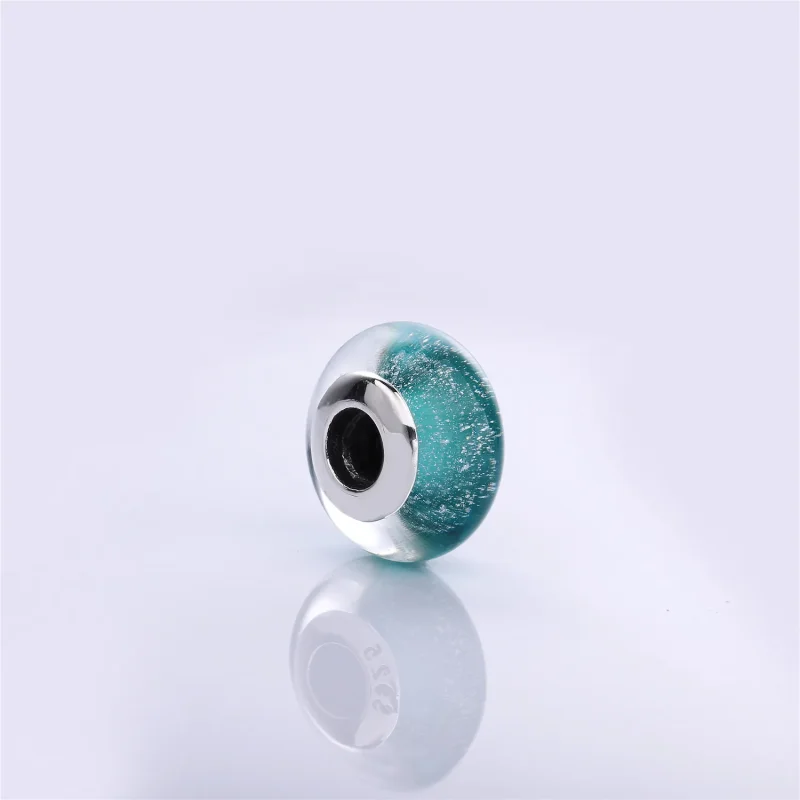 (bilde for) Pandora Disney Ariel silver charm with green fluorescent Murano glass - 791641 - Vis 3