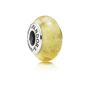 (bilde for) Pandora Disney Belle silver charm with yellow fluorescent Murano glass - 791643