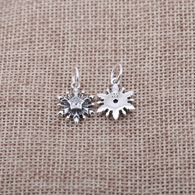 (bilde for) Pandora Disney Frozen snøfnugg sølv dingle med cubic zirconia - 791564CZ - Vis 2