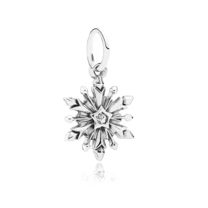 (bilde for) Pandora Disney Frozen snøfnugg sølv dingle med cubic zirconia - 791564CZ