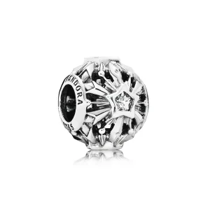 (bilde for) Pandora Disney Frozen snowflake openwork silver charm with cubic zirconia - 791563CZ