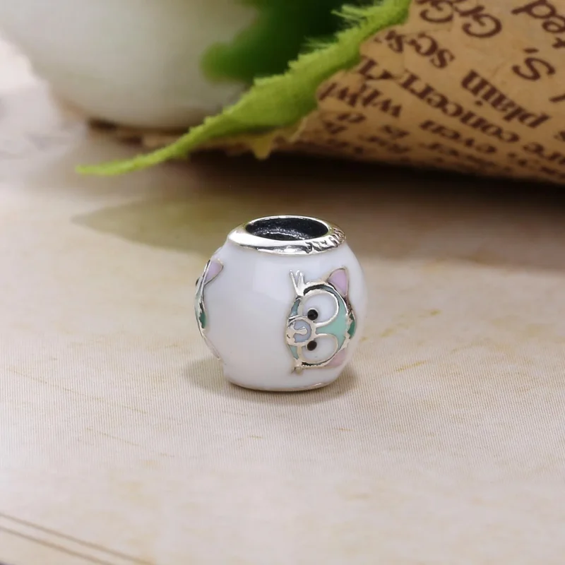 (bilde for) Pandora Disney Gelatoni silver charm with white, black, red, green, pink and min - Vis 3