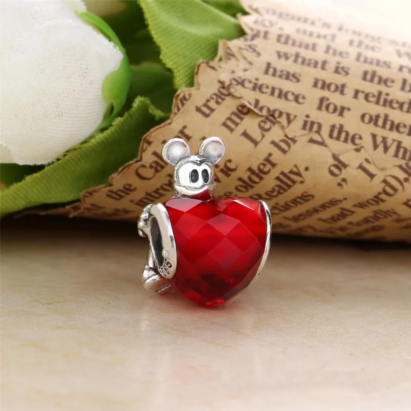 (bilde for) Pandora Disney, Mickey Love Heart Charm - 797168NFR - Vis 2
